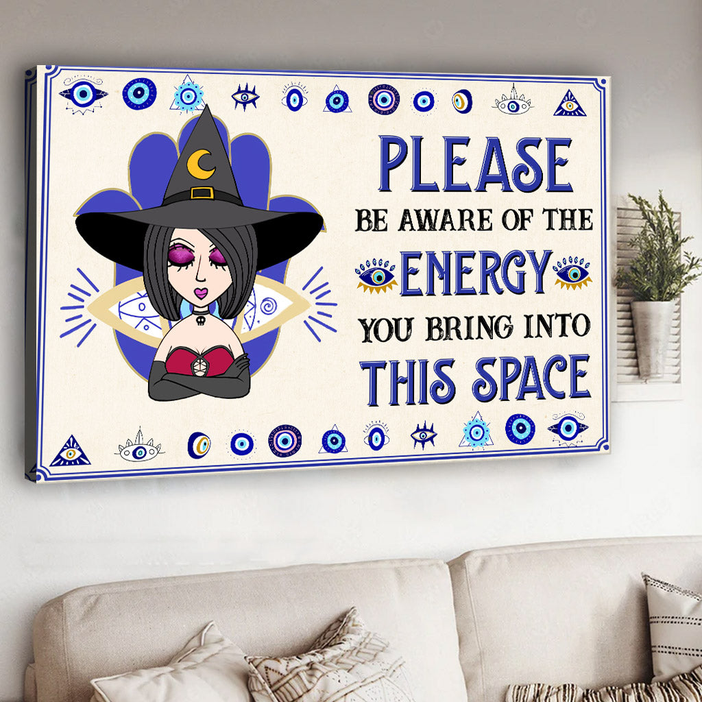 Please Be Aware - Personalized Witch Canvas And Poster