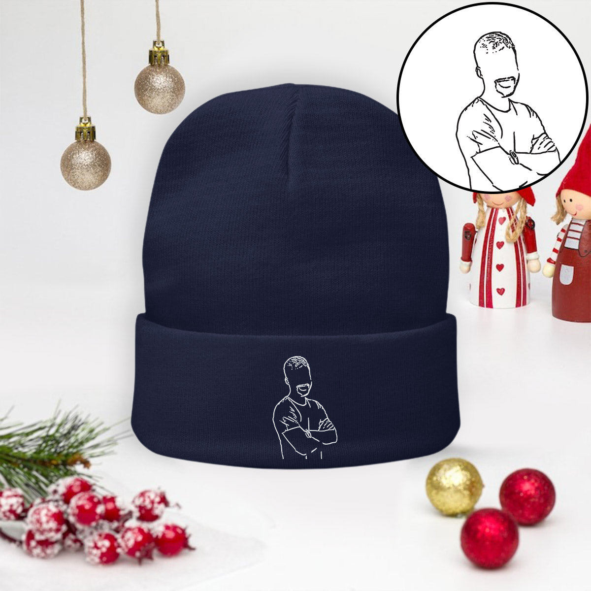 Bonnet brodé personnalisé avec photo - Oncle