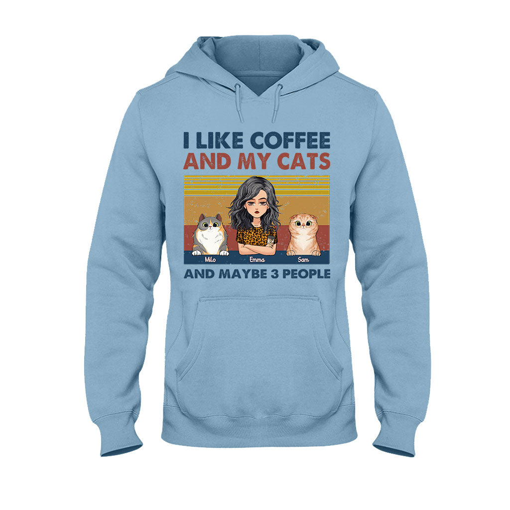 Ich mag Kaffee und meinen Hund – Hundegeschenk für Katzenliebhaber – Personalisiertes T-Shirt und Hoodie