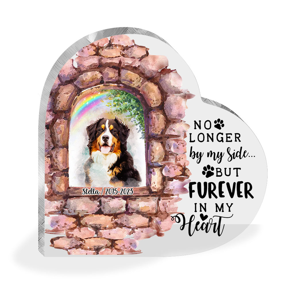 No Longer By My Side - Personalized Dog Custom Shaped Acrylic Plaque