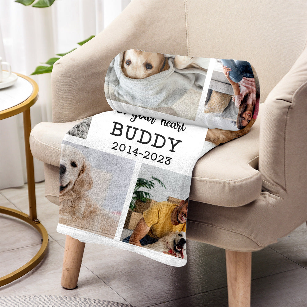 Je suis tout près de ton cœur - Couverture personnalisée pour chien