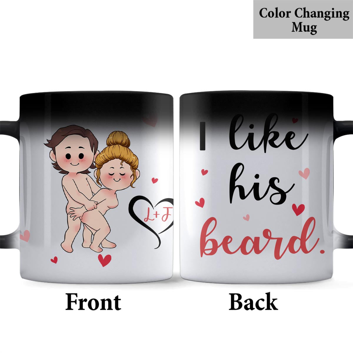 I Like His Beard I Like Her Butt - Personalized Couple Mug