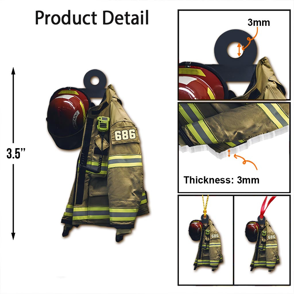Feuerwehr-Rüstung – Personalisierter Feuerwehr-Anhänger