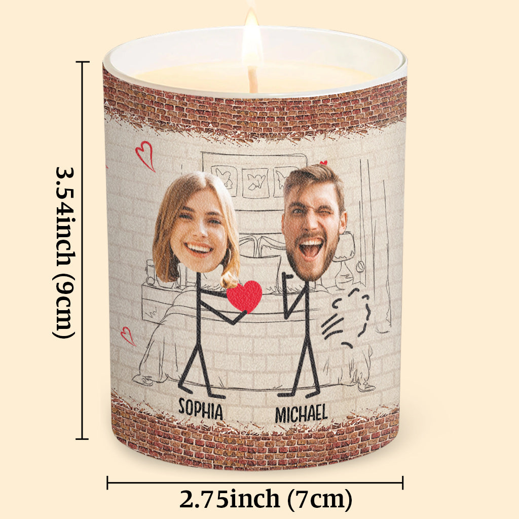 Your Fart Is Stink - Personalized Couple Candle With Wooden Lid