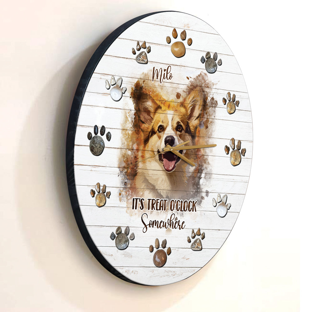 Treat O’clock - Personalized Dog Wall Clock
