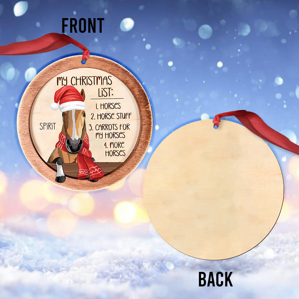 My Christmas List - Personalized Horse Ornament
