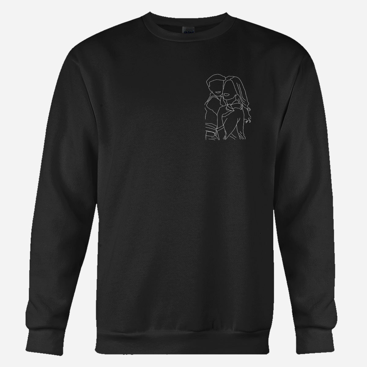 Custom Line Art - Personalized Mother Embroidered Sweater