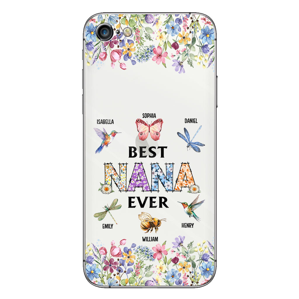 Best Mom Nana Ever - Personalized Grandma Clear Phone Case