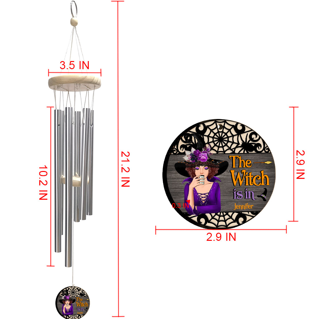 The Witch Is In - Personalized Witch Wind Chime