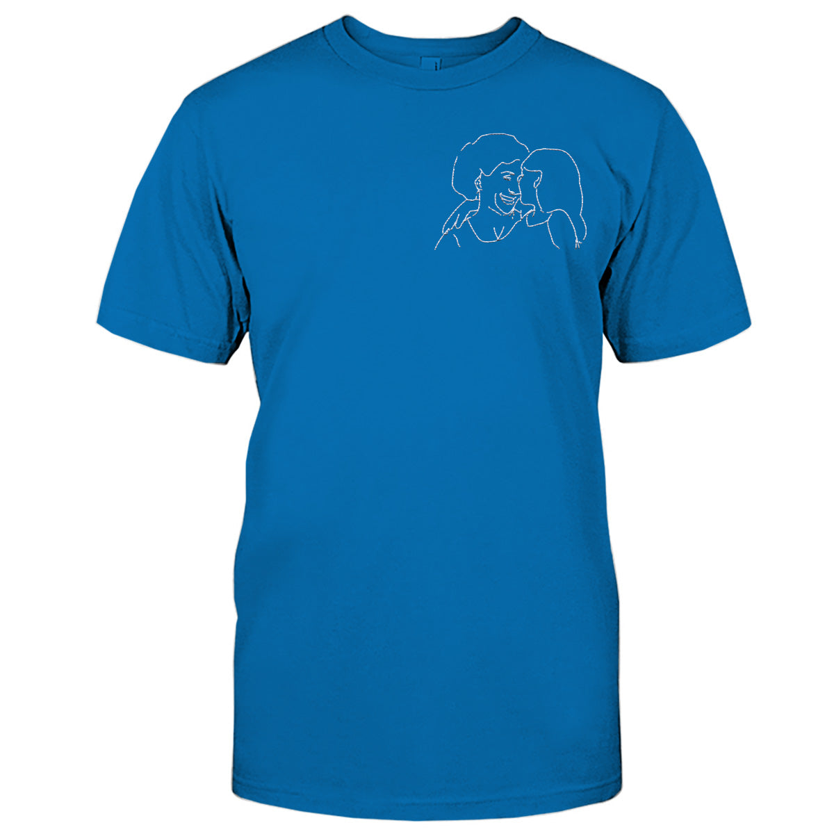 T-shirt brodé personnalisé « Grand-mère » avec motif au trait