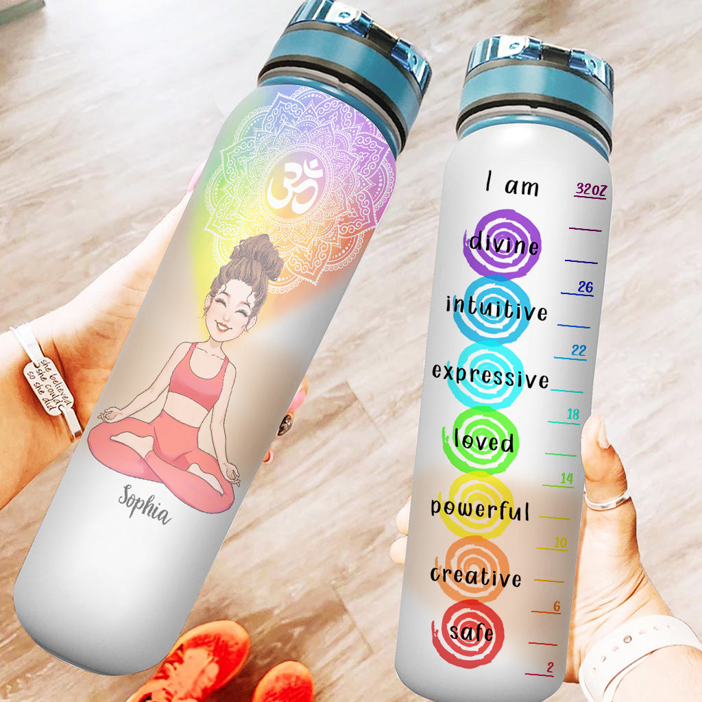 Love Yoga – Personalisierte Yoga-Wasserflasche mit Tracker
