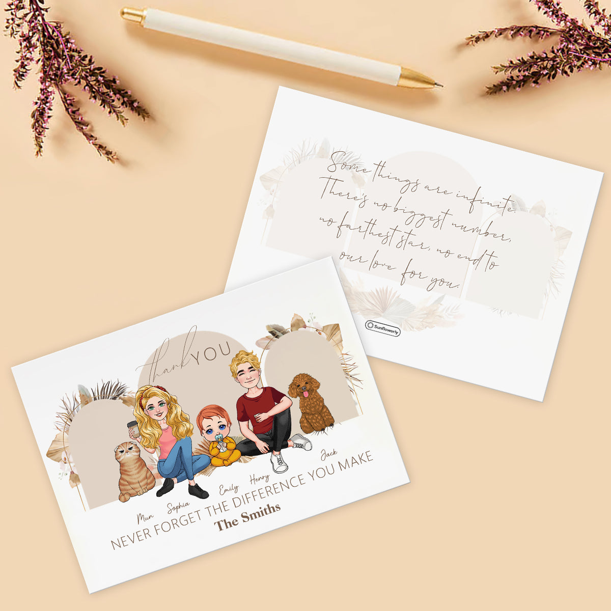 Thank You - Personalized Greeting Card