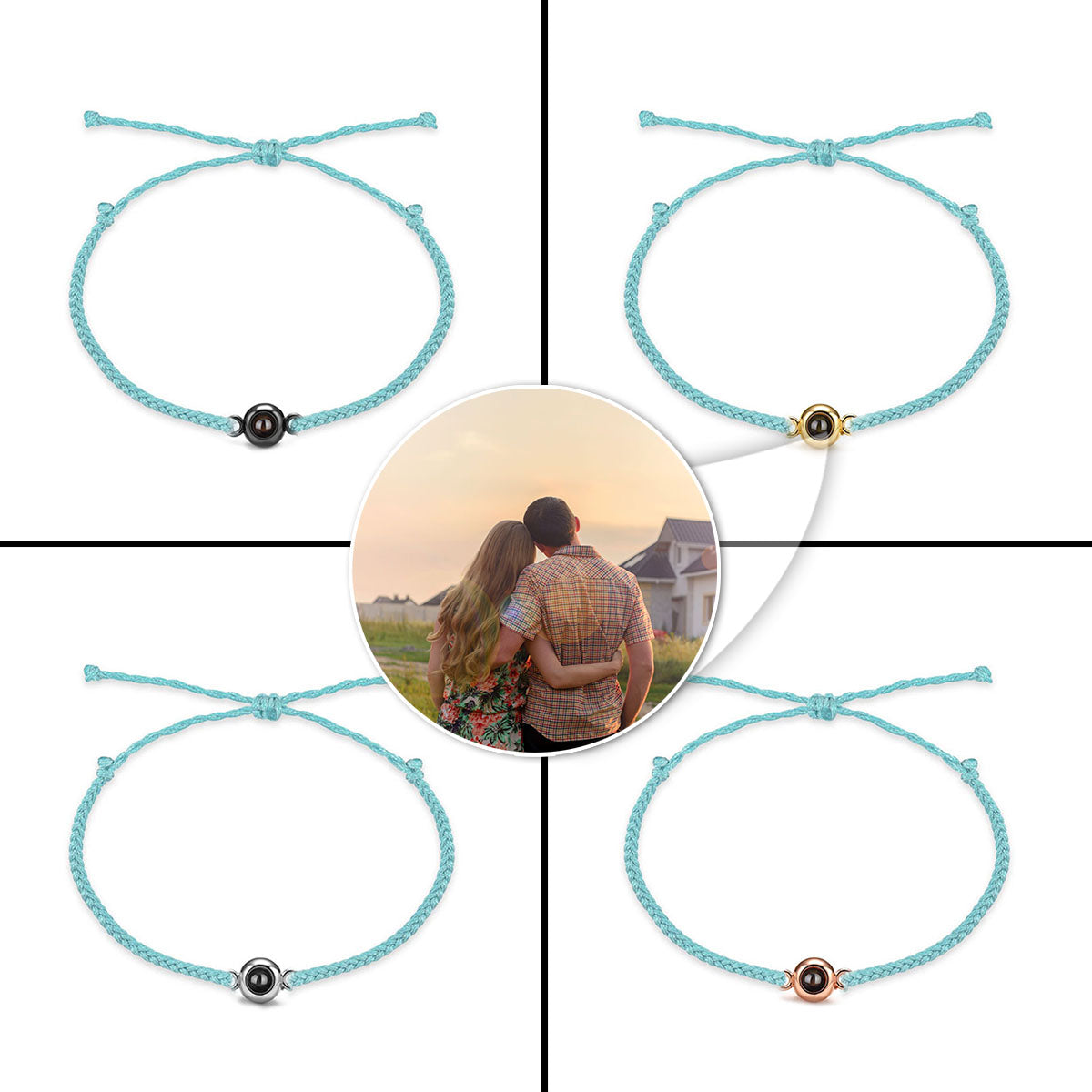 Bracelet de projection New Memory - Cadeau de pendaison de crémaillère personnalisé