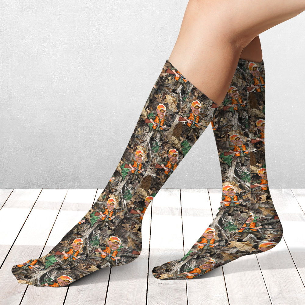 Photo Inserted Hunter - Personalized Hunting Socks