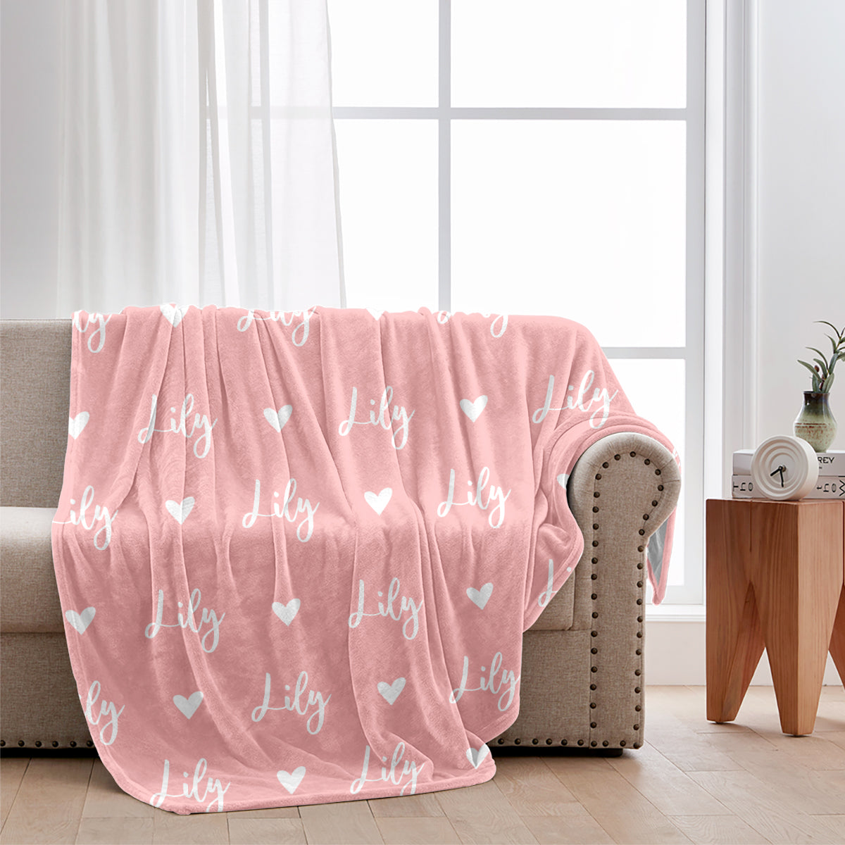 Individuelles Namensherzmuster - Personalisierte Tante-Decke