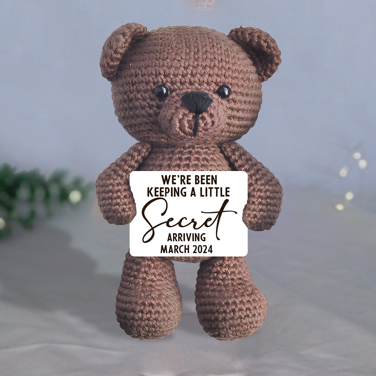 A Little Secret - Personalized Pregnancy Hand Knitted Figurine