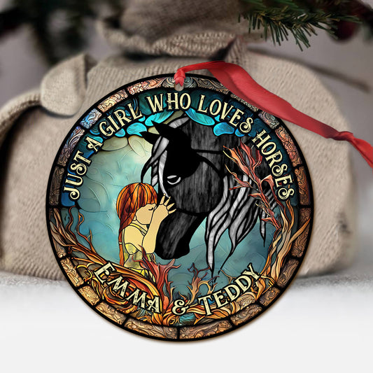 Just A Girl Who Loves Horses - Personalized Horse One-sided Ornament