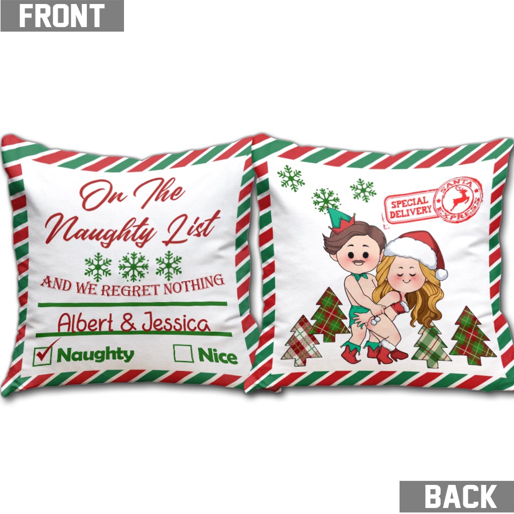 North Pole Mail Service - Personalized Couple Throw Pillow