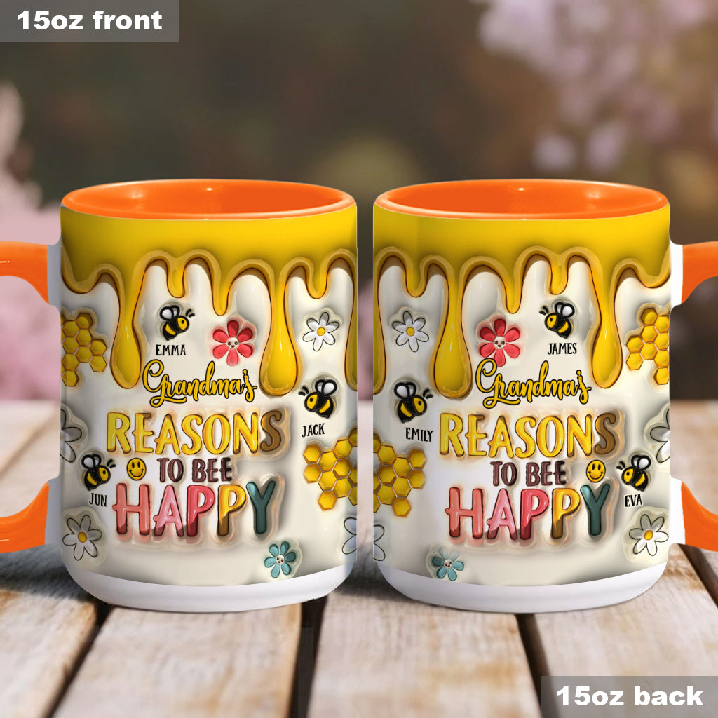 Omas Gründe, glücklich zu sein – Geschenk für Oma – Personalisierte Tasse