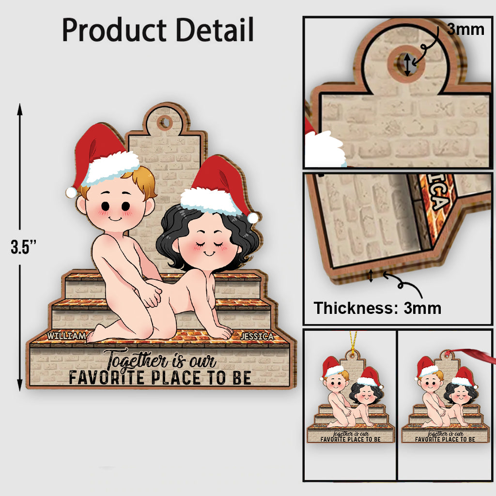 Together Is Our Favorite Place - Personalized Couple Ornament