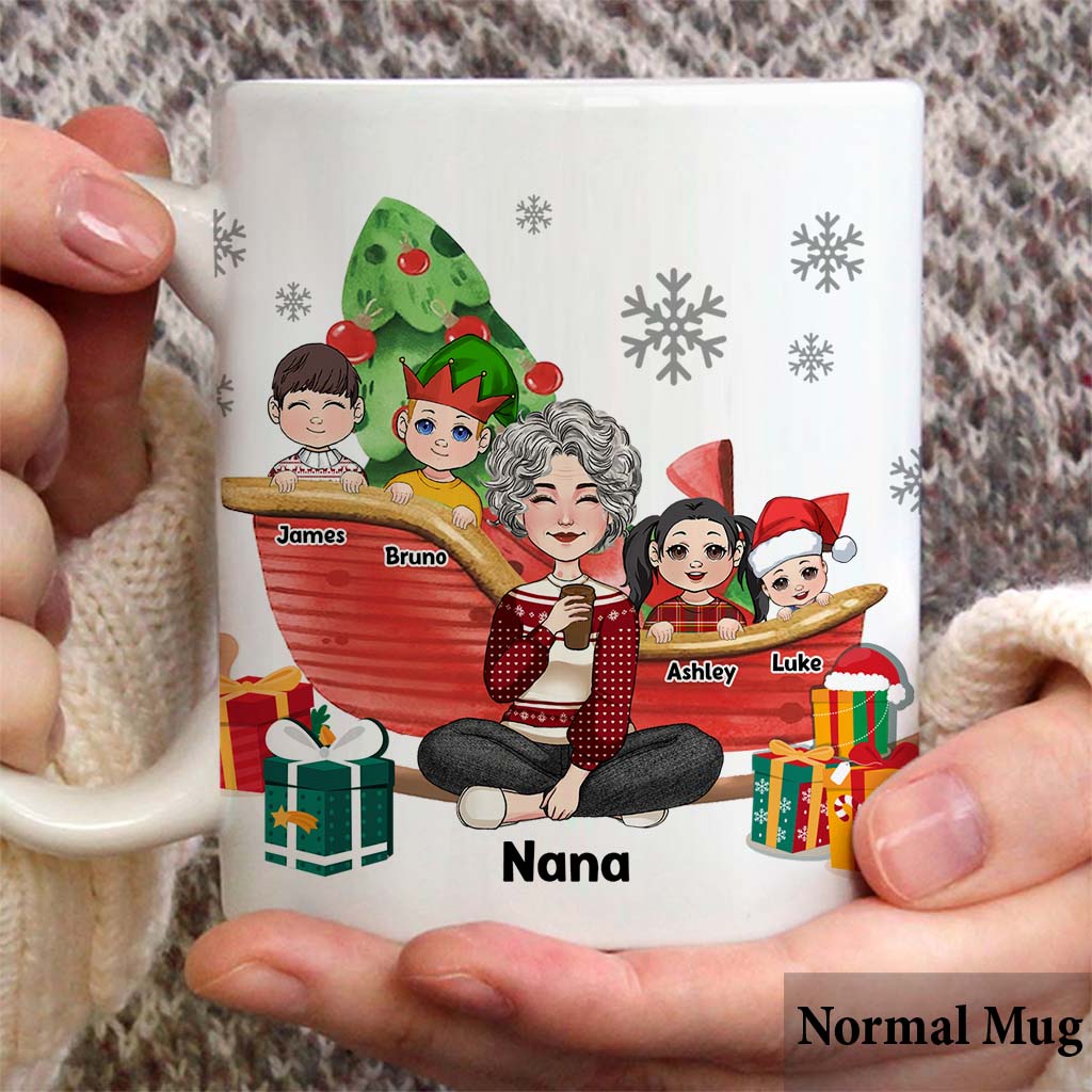 Oma macht die Welt wärmer – personalisierte Oma-Tasse