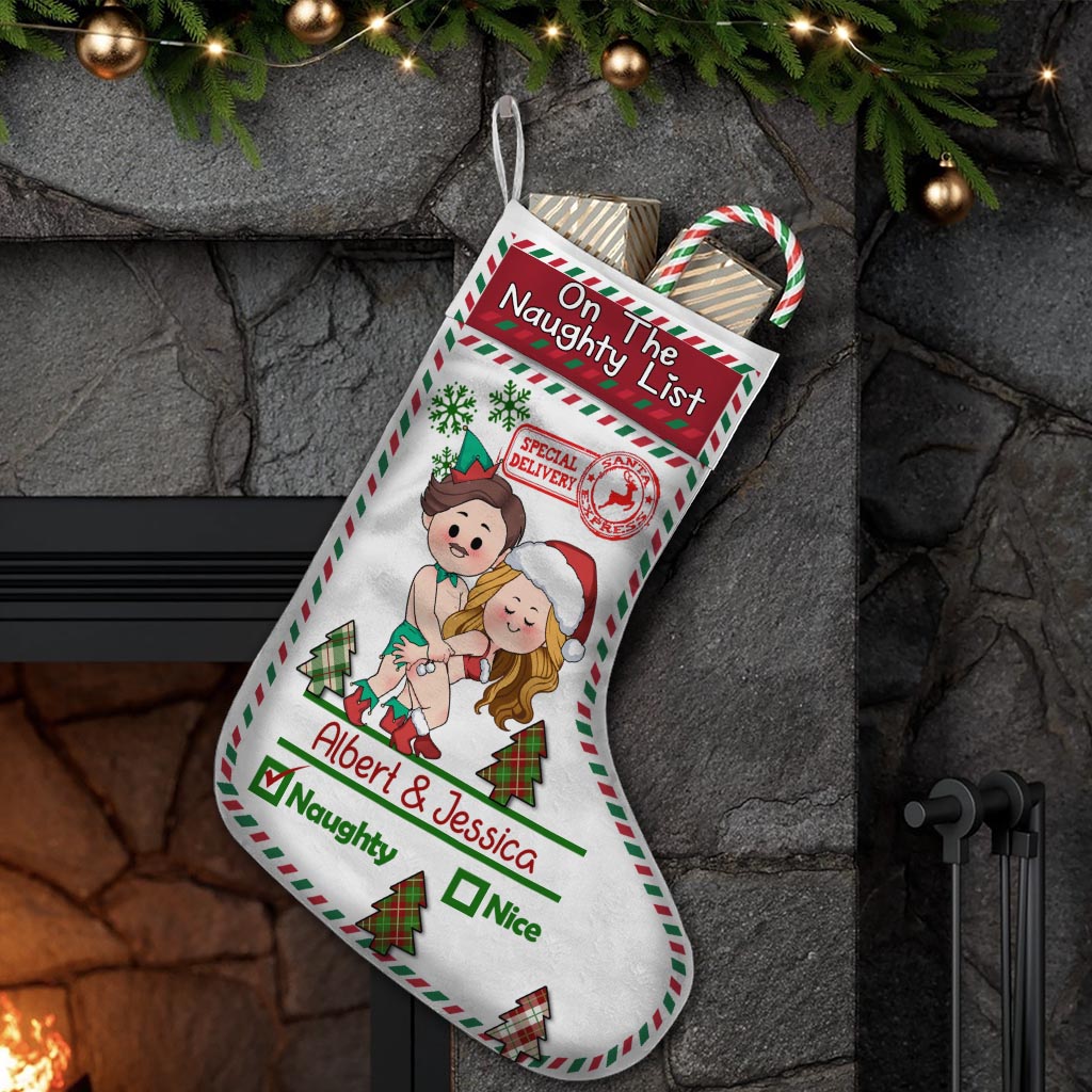North Pole Mail Service - Personalized Couple Christmas Stockings