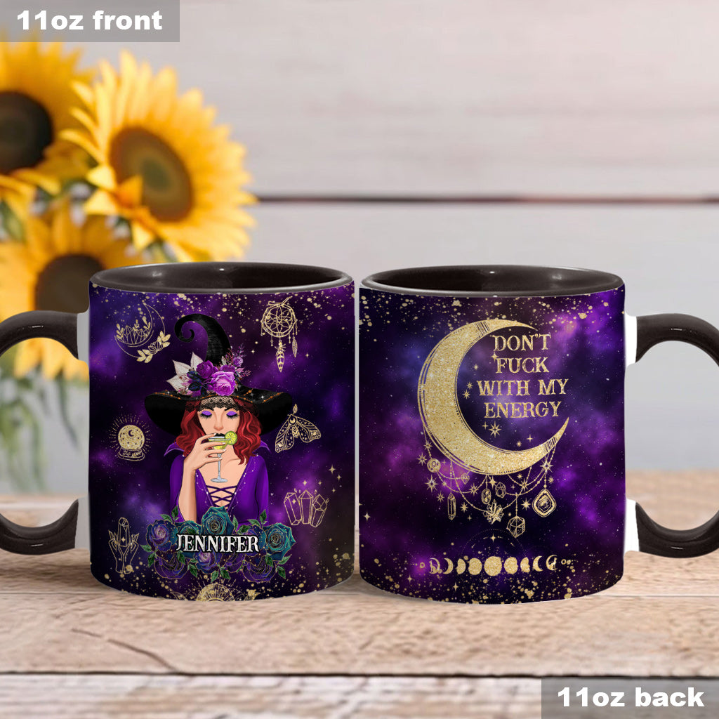 Don't F With My Energy - Personalized Witch Accent Mug