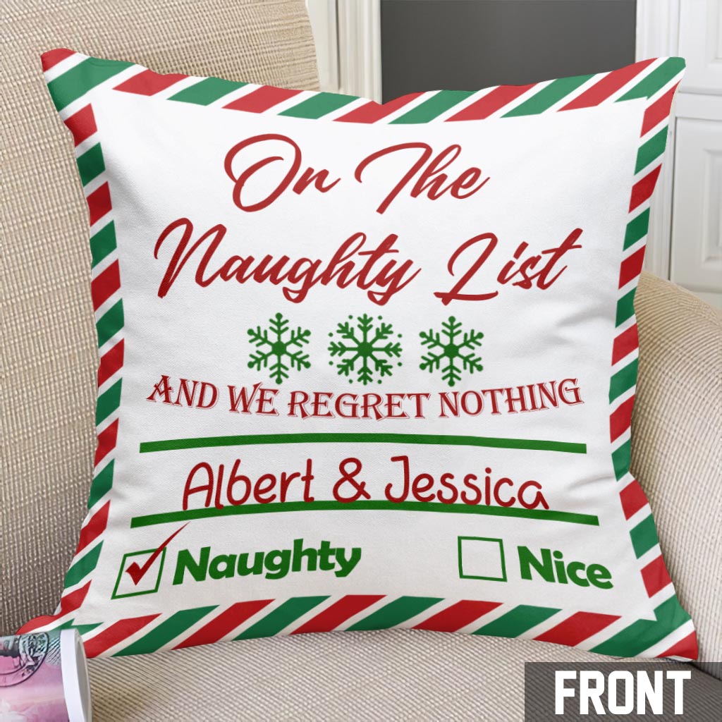 North Pole Mail Service - Personalized Couple Throw Pillow