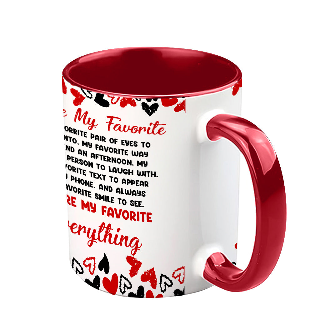 You Are My Favorite Everything - Personalized Couple Accent Mug