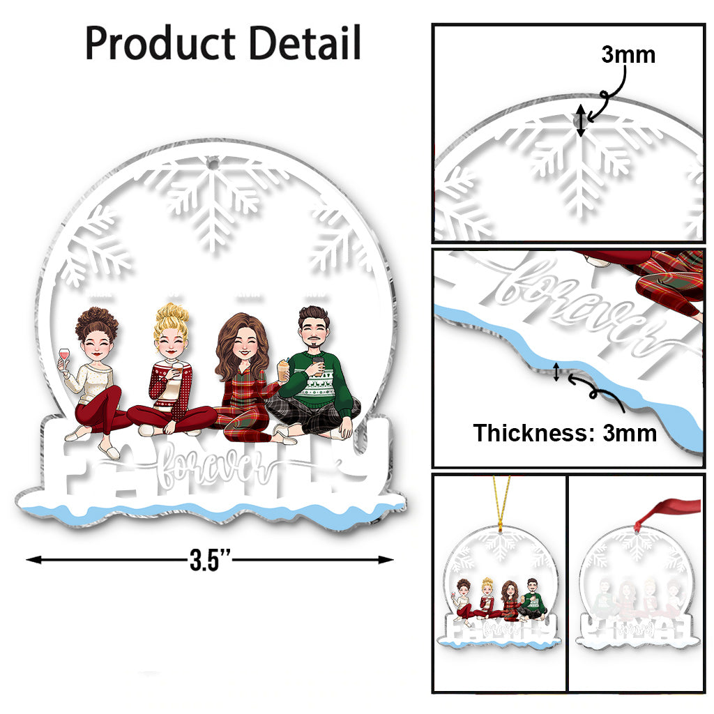 Sibling Forever - Personalized Sibling Transparent Ornament