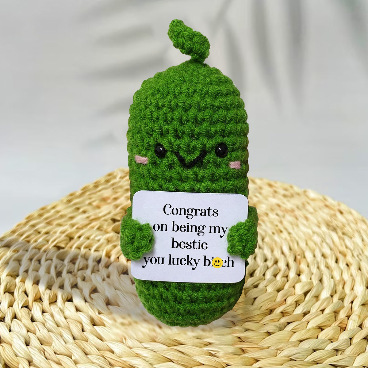 Félicitations pour être ma meilleure amie ! - Cadeau pour une amie - Figurine tricotée à la main personnalisée