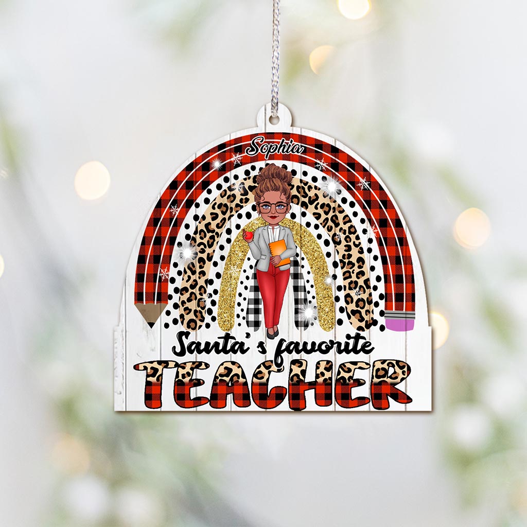 Santa's Favorite Teacher - Personalized Teacher Ornament