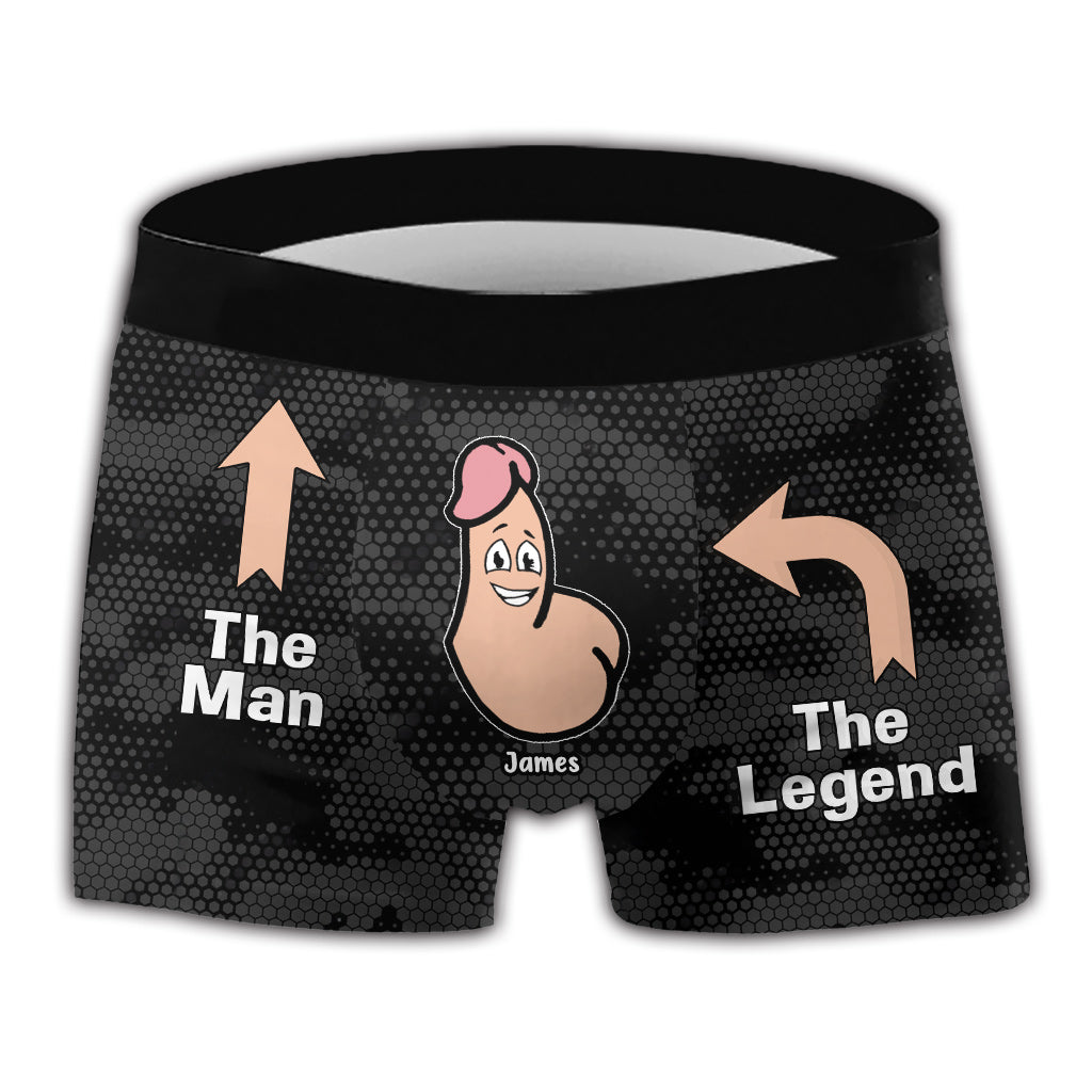 The Man The Legend - Personalized Couple Men Boxer Briefs