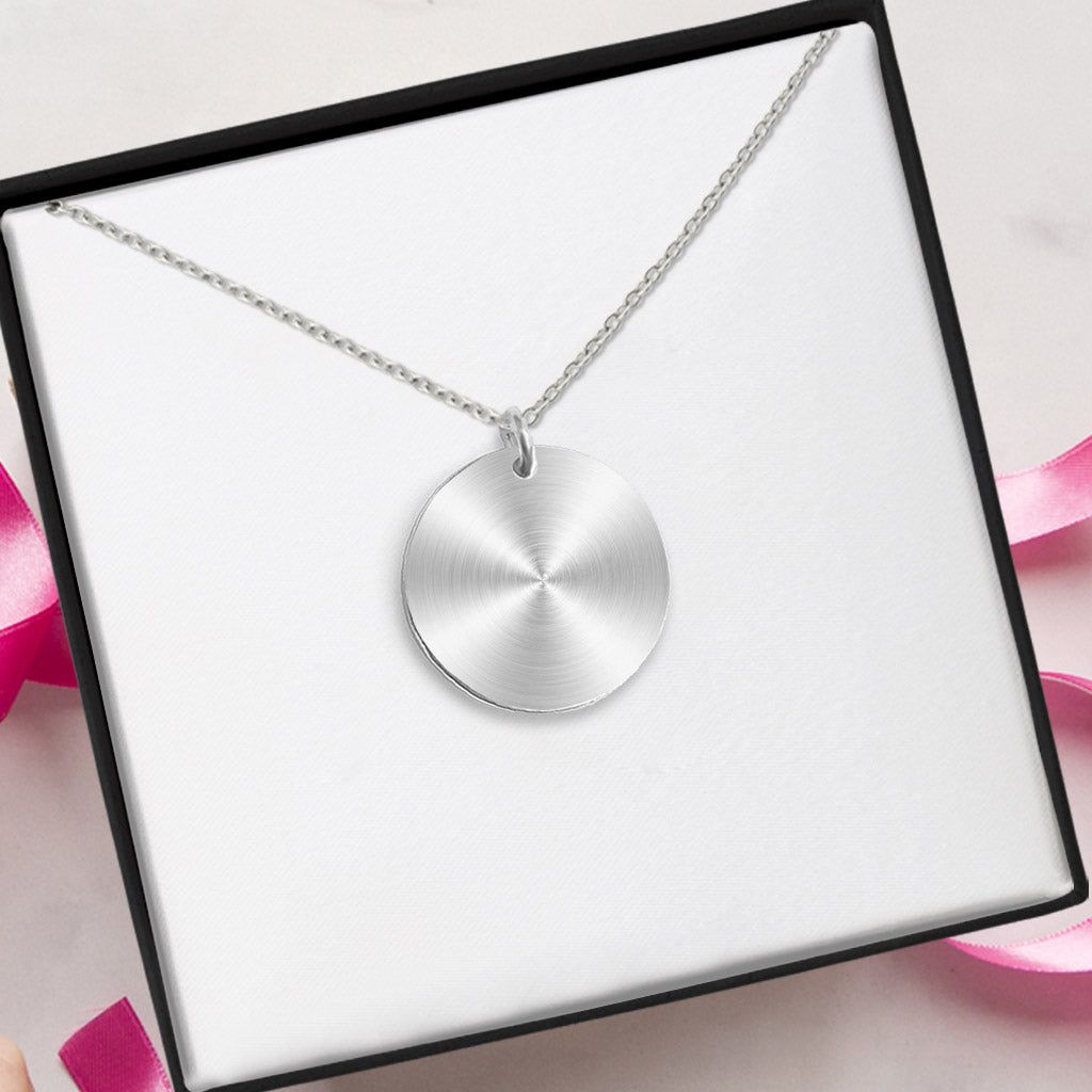 Lâchez prise - Collier pendentif rond de yoga personnalisé