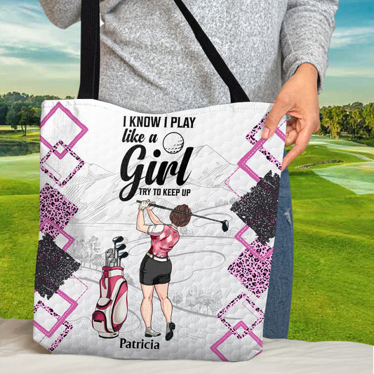 Golf Instruction - Personalized Golf Tote Bag