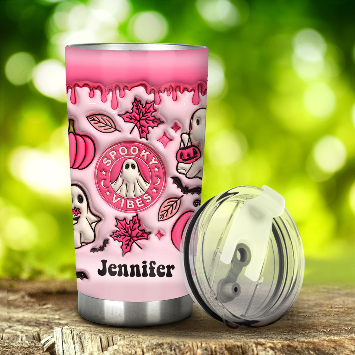 Spooky Vibes - Personalized Halloween Tumbler