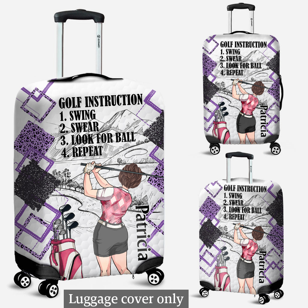 Just A Girl – Golfgeschenk für sie, Ehefrau, Mutter, Oma, Freundin – Personalisierter Gepäckschutz