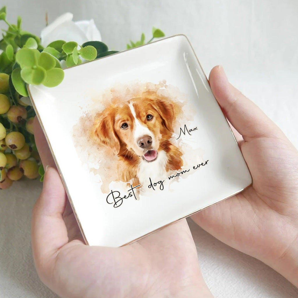 Die beste Hunde-/Katzenmama aller Zeiten – Geschenk für Hunde- und Katzenliebhaber – Personalisierte Schmuckschale