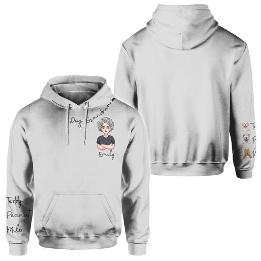 Ich liebe dich, Oma – Personalisiertes T-Shirt mit Hundemotiv