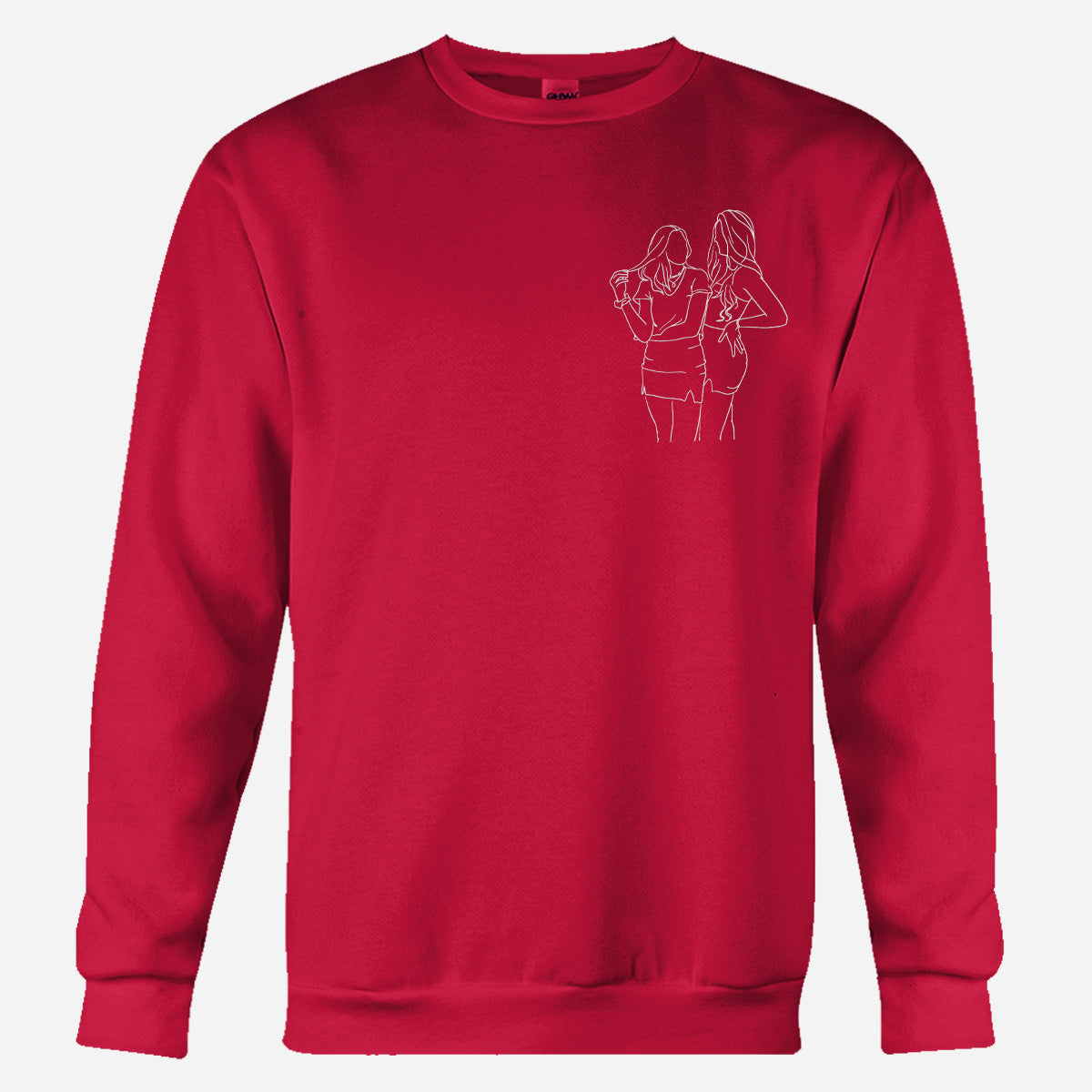 Custom Line Art - Personalized Daughter Embroidered Sweater