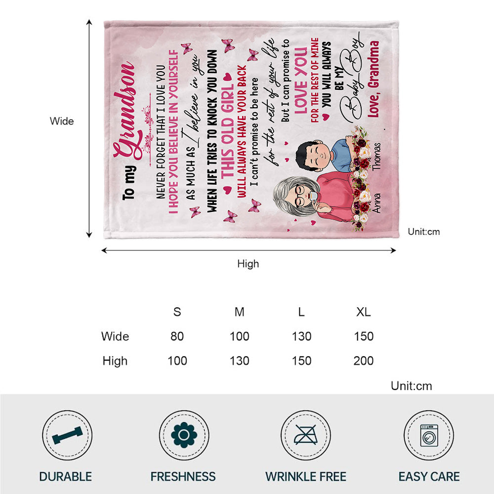 Für meine Enkelin – Geschenk für Oma, Enkelin, Enkel – Personalisierte Decke