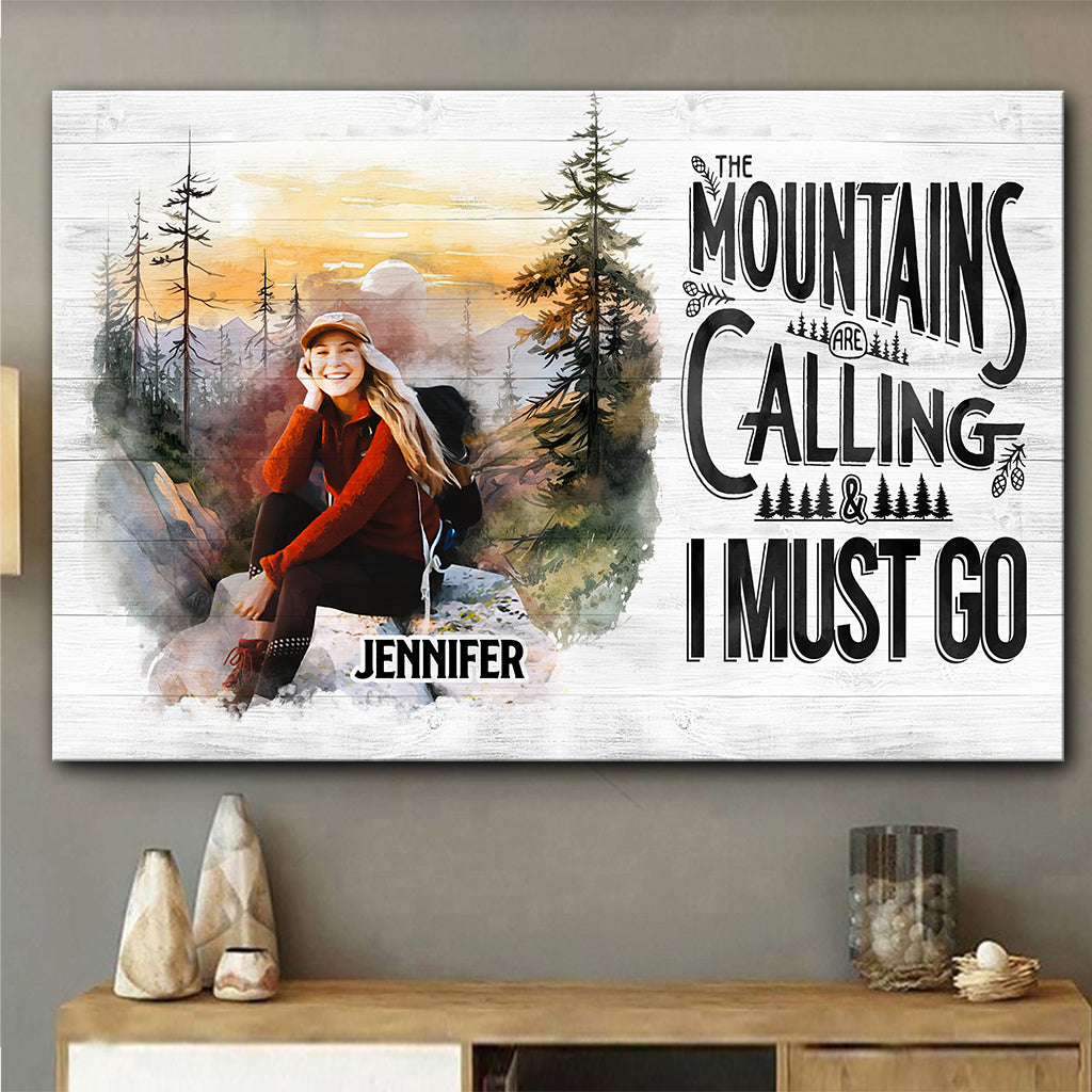 La montagne m'appelle - Toile et affiche de randonnée personnalisées
