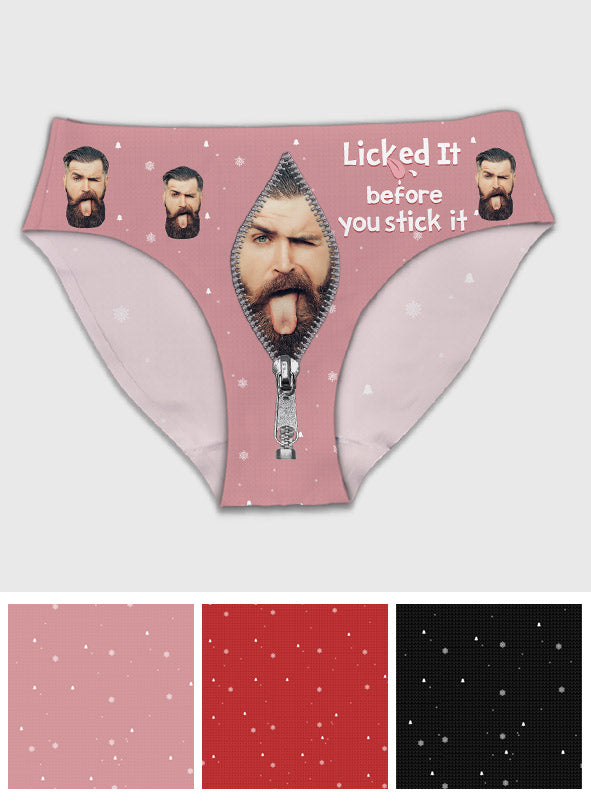 Lick It Before You Stick It - Personalized Couple Women's Briefs