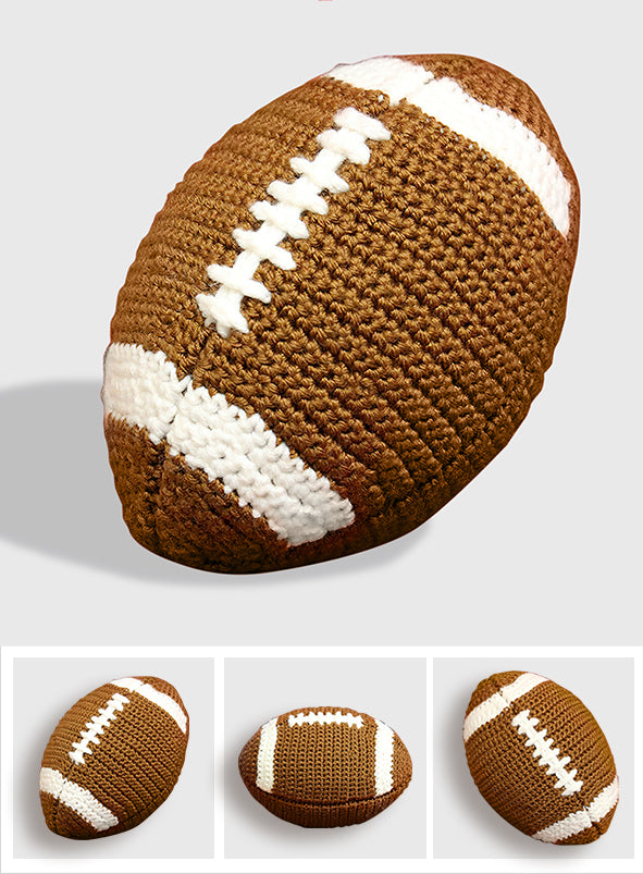 Ballon de football américain tricoté - Poupée de football tricotée à la main