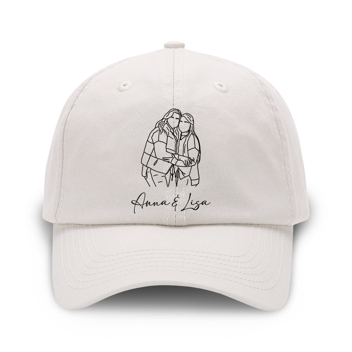 Casquette classique brodée personnalisée avec photo pour frères et sœurs