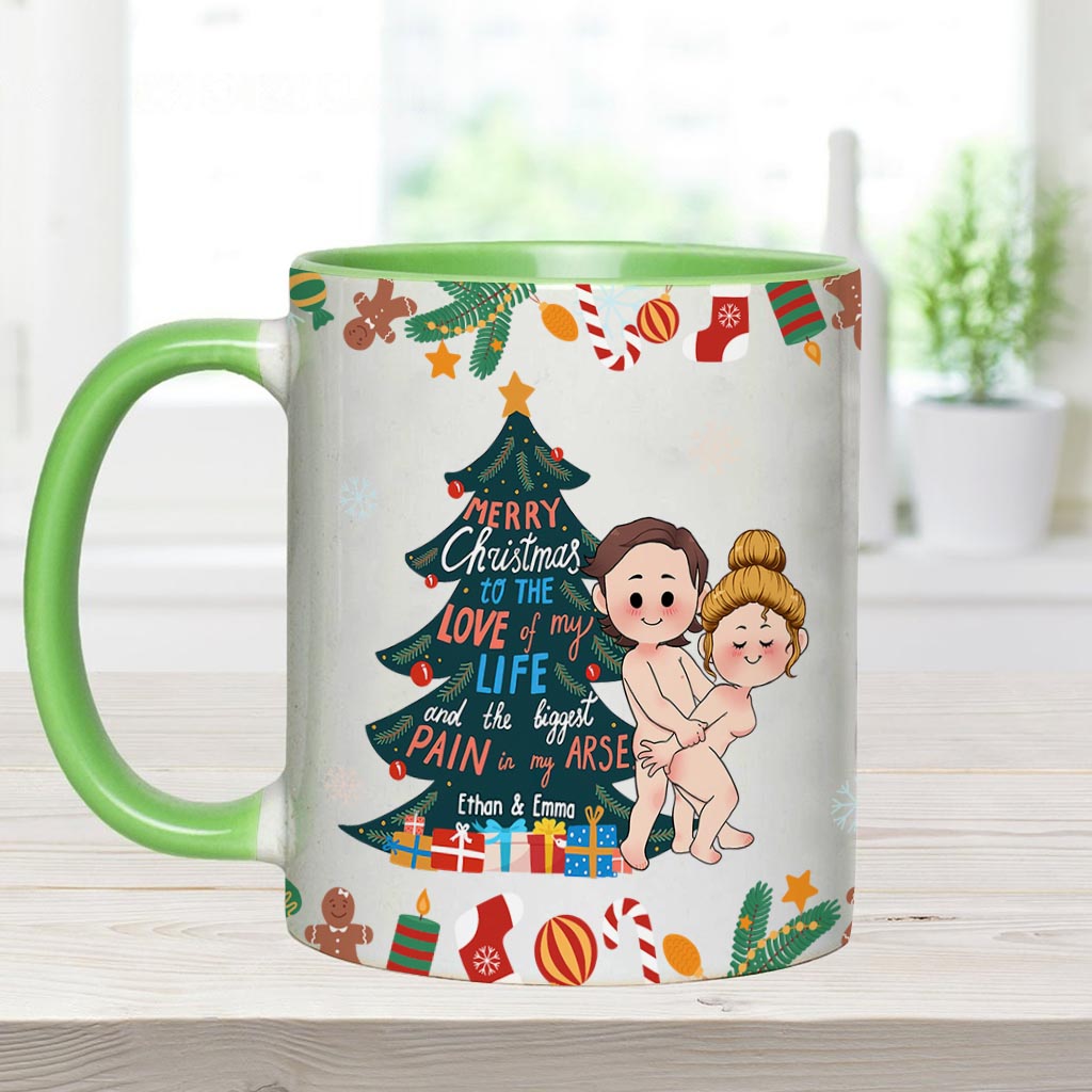 Merry Christmas To The Love Of My Life - Personalized Couple Accent Mug