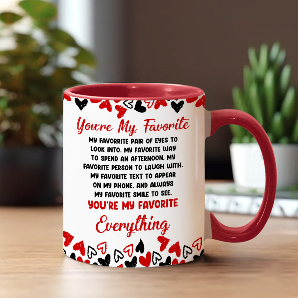 You Are My Favorite Everything - Personalized Couple Accent Mug