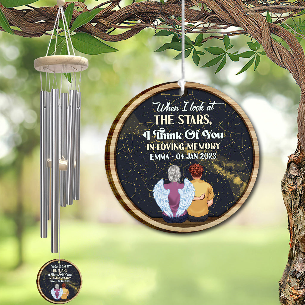 When I Look At The Stars - Personalized Memorial Wind Chime