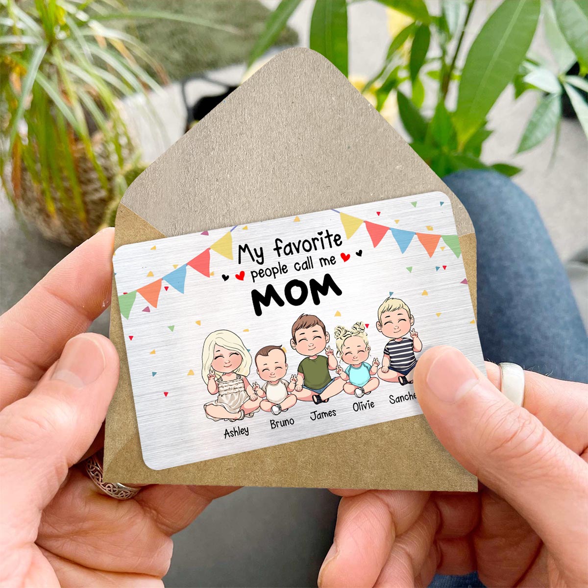 My Favorite People - Gift for grandpa, grandma, brother, sister, mom, dad, uncle, aunt - Personalized Wallet Insert Card