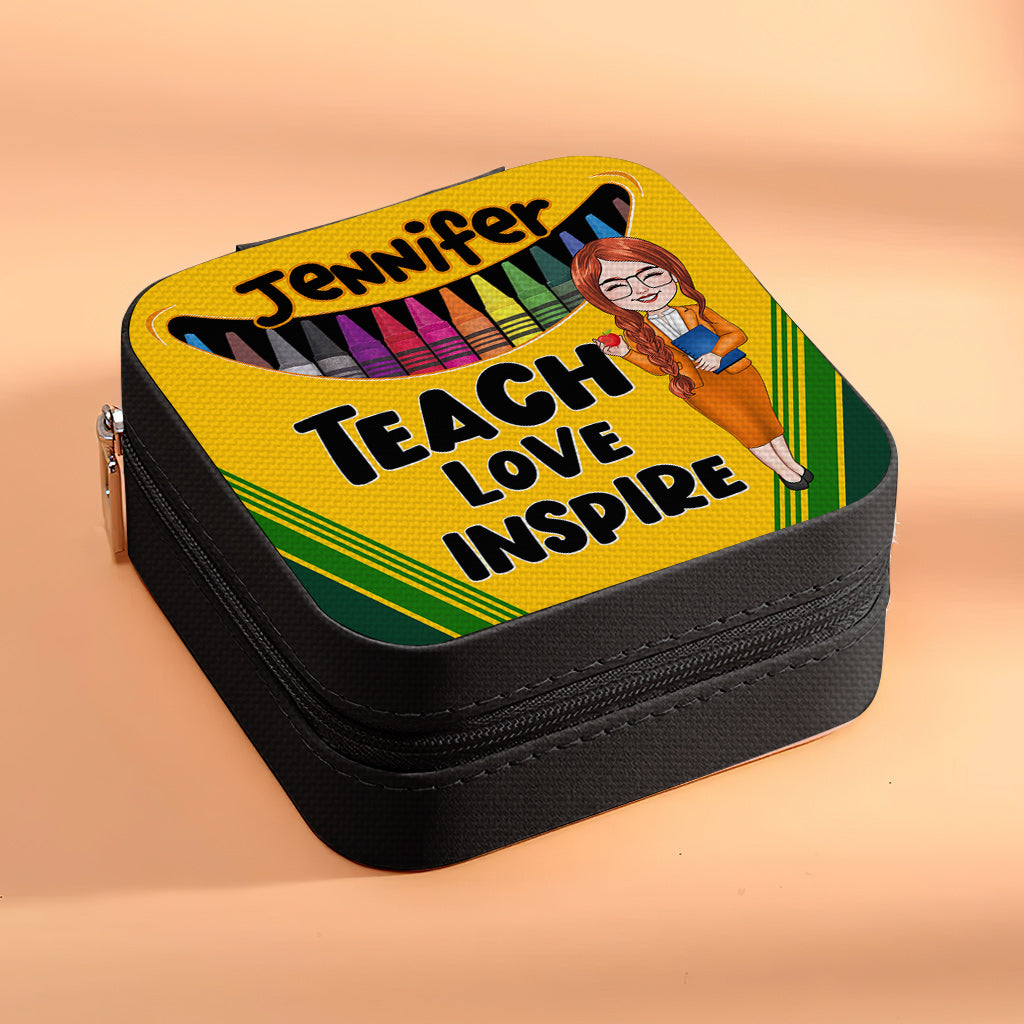 Enseigner, aimer, inspirer - Coffret à bijoux personnalisé pour enseignants